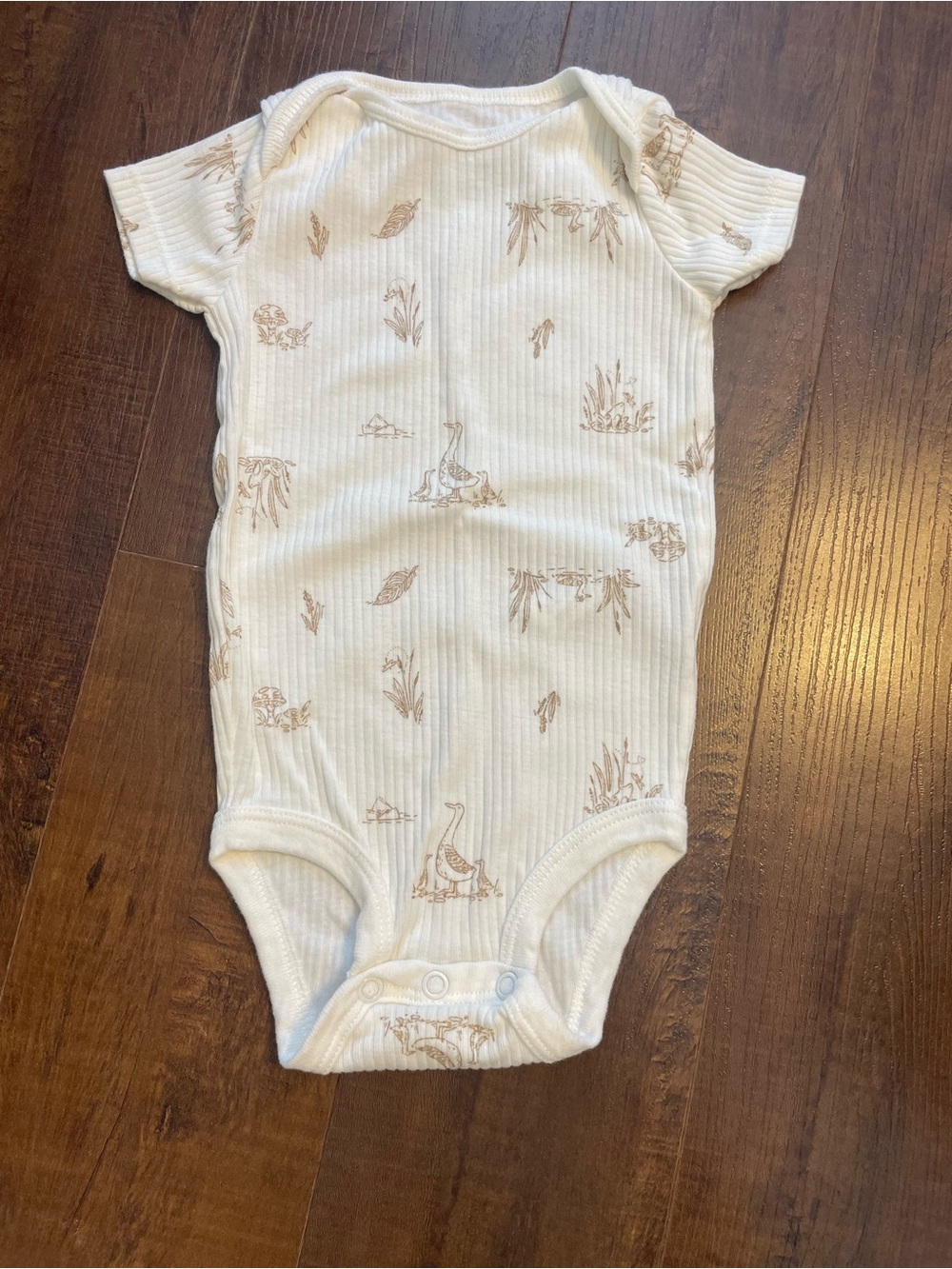 Cream Ribbed Baby set - Neutral Print - Picture 2 of 3